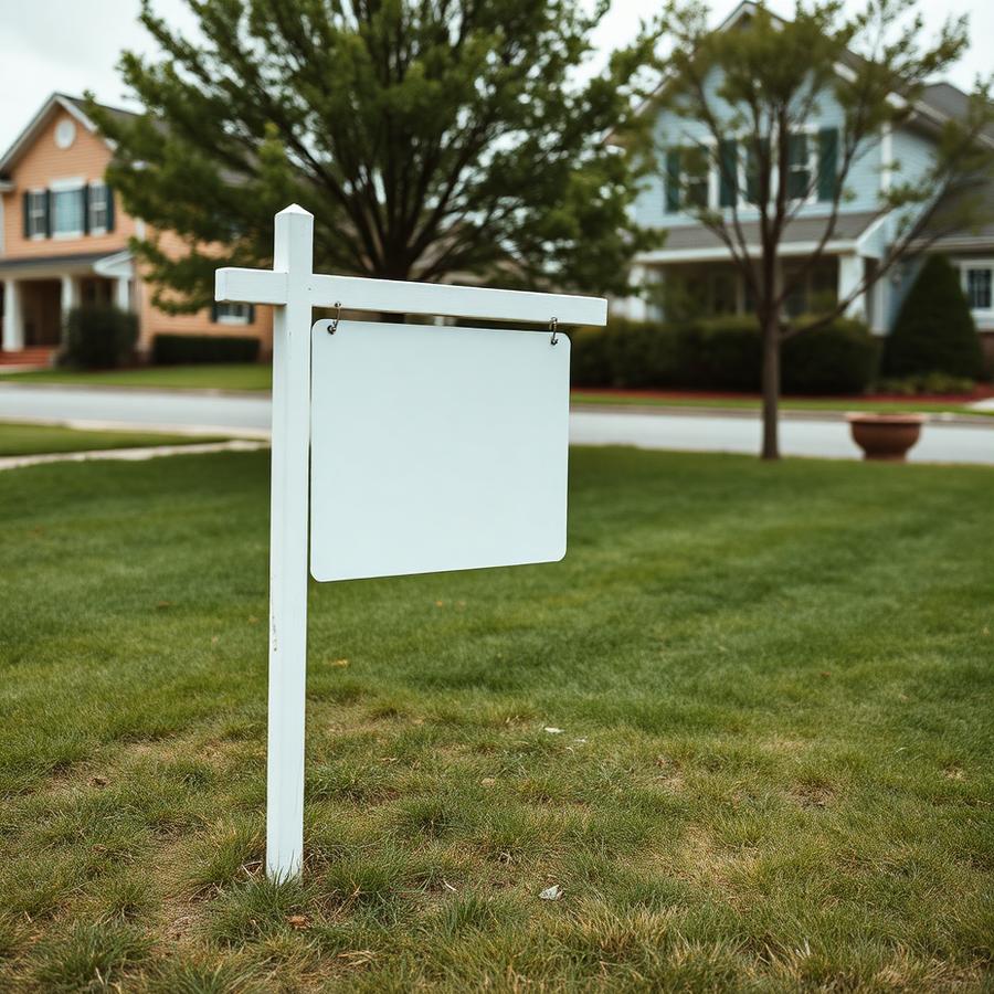 Blank yard sign snapshot