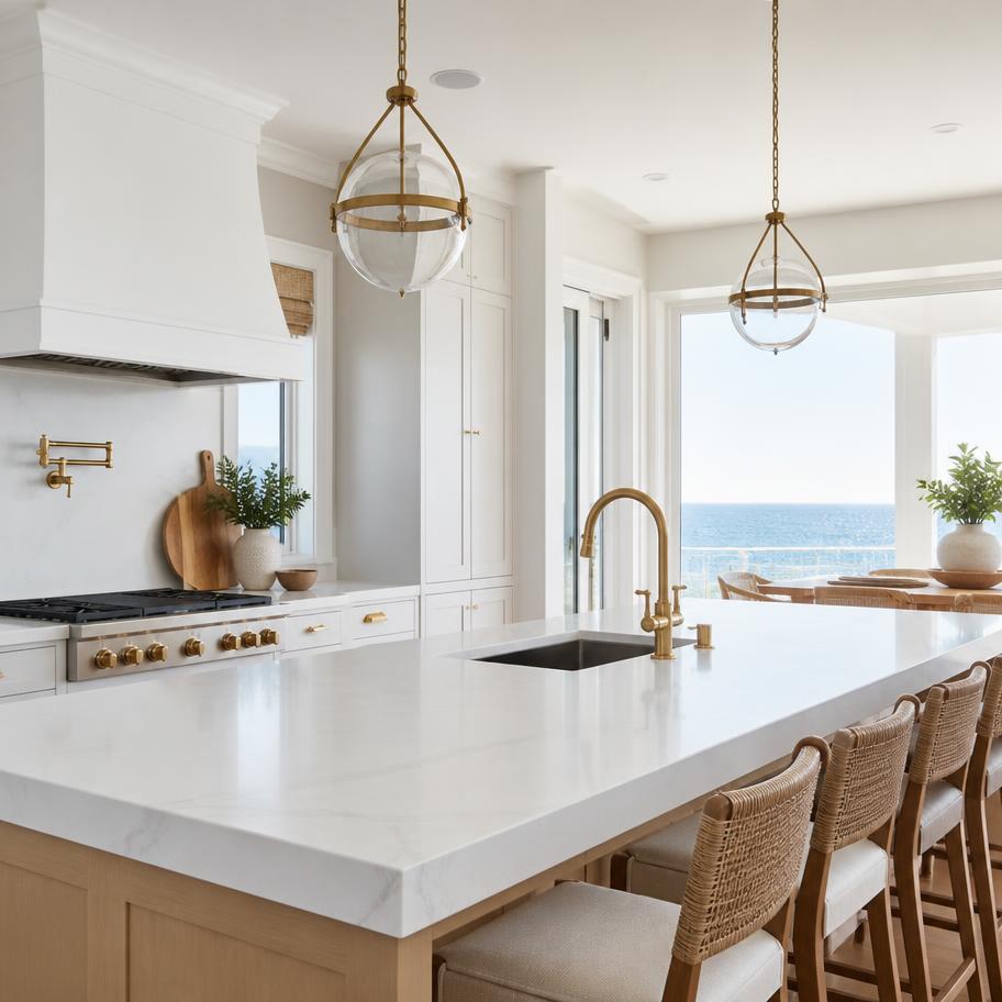 Bright coastal kitchen
