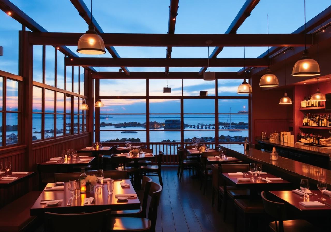 Dining room at dusk