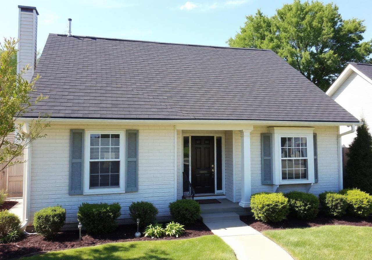 Completed shingle roof